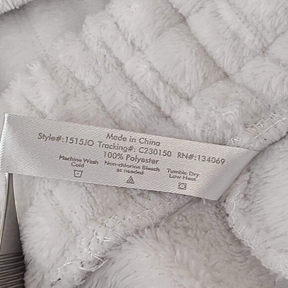 Life Rocks Womens Large White Ribbed Plush Lounge Pants - Picture 4 of 8